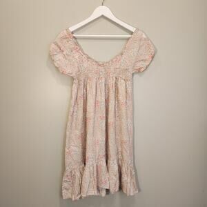 Free People Dress Baby Doll Cottagecore Farmhouse Floral Whimsy - Size XS